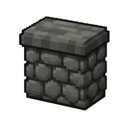 Pixel art illustration of a tuff wall, a short sturdy wall pillar