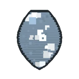 Pixel art illustration of a Vex Spawn Egg with a two-tone speckled shell