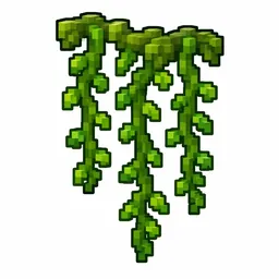 Pixel art illustration of a vines in chunky voxel game style