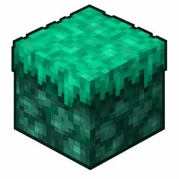 Pixel art illustration of a warped nylium in chunky voxel game style