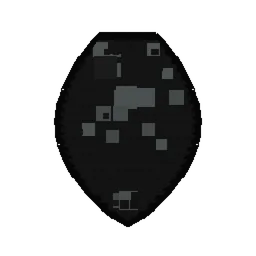 Pixel art illustration of a Wither Skeleton Spawn Egg with a two-tone speckled shell