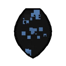 Pixel art illustration of a Wither Spawn Egg with a two-tone speckled shell