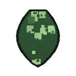 Pixel art illustration of a Zombie Horse Spawn Egg with a two-tone speckled shell