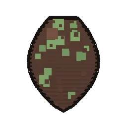 Pixel art illustration of a Zombie Villager Spawn Egg with a two-tone speckled shell