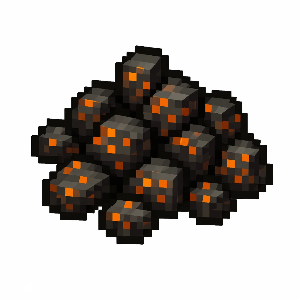 Pixel art illustration of a small pile of torchflower seeds