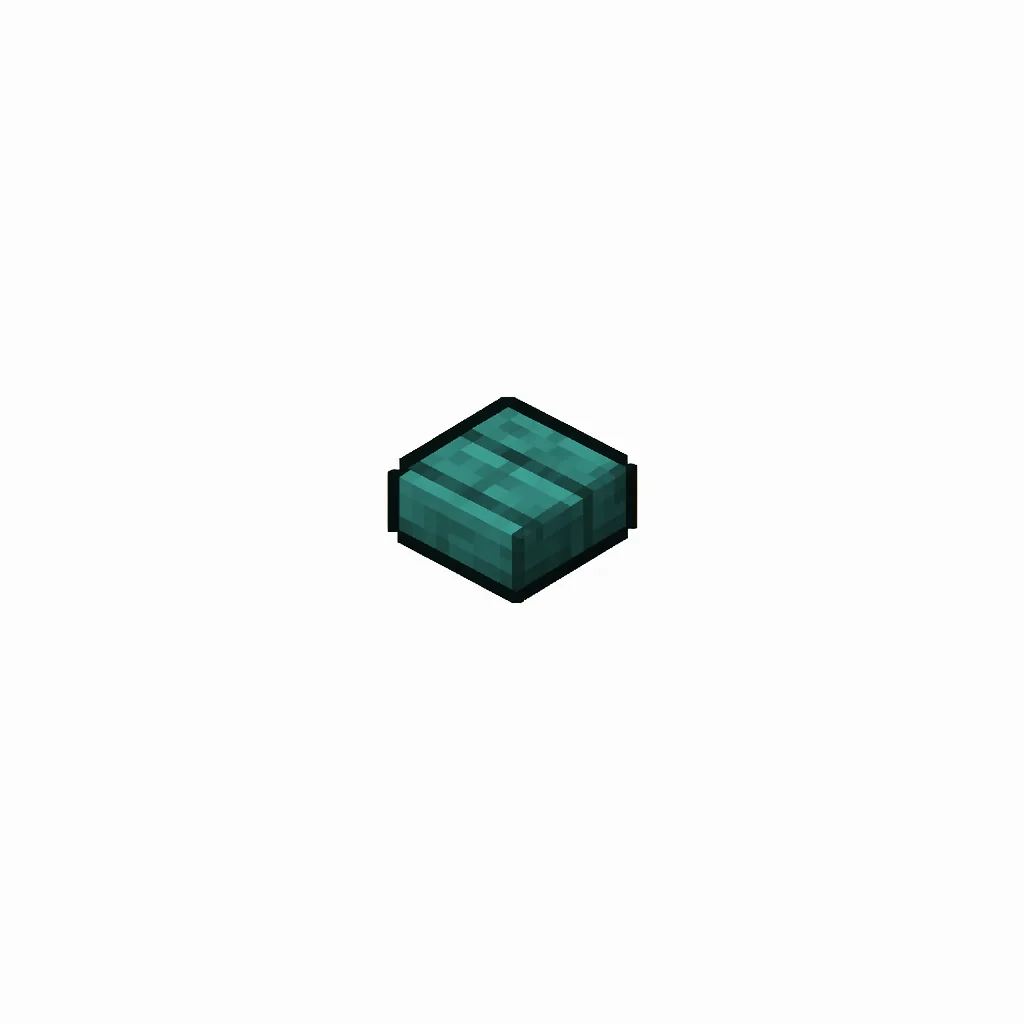 Pixel art illustration of a small chunky warped wood button