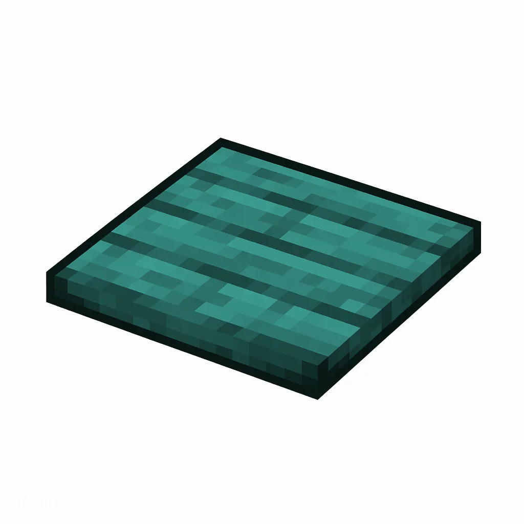 Pixel art illustration of a thin flat warped wood pressure plate
