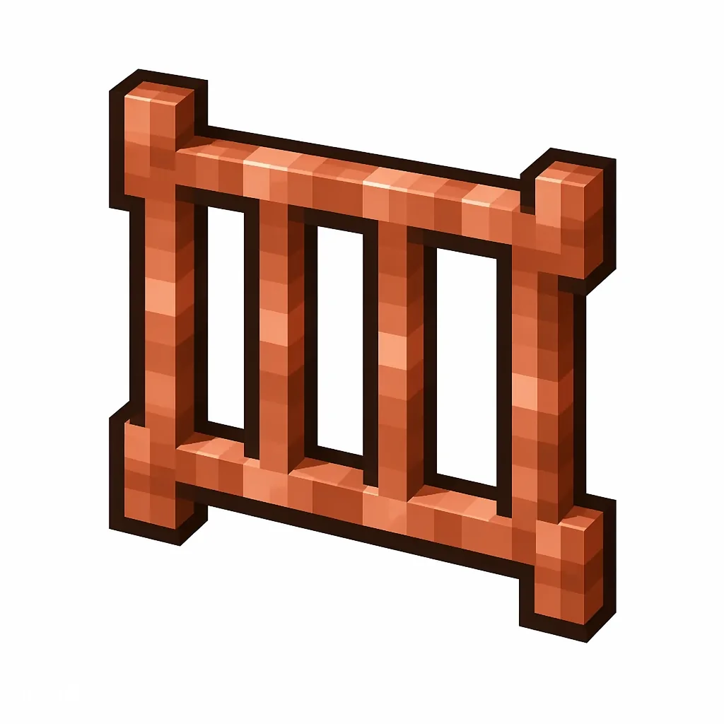 Pixel art illustration of a waxed copper bars, copper sealed with honeycomb
